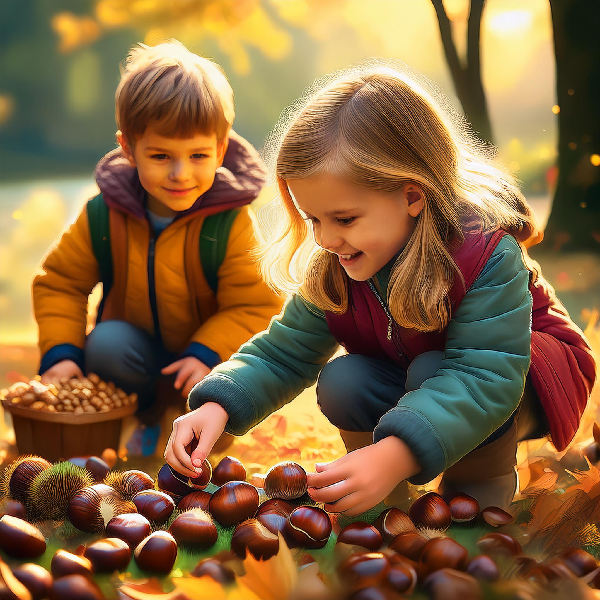 Collecting chestnuts with Cass